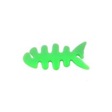 OEM - Kabelhållare för Hörlurar Fish-shaped - Grön