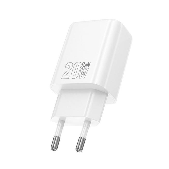 Hoco - Hoco Snabbladdare 20W 1xUSB-A 1xUSB-C PD QC3.0 3A N61 - Vit
