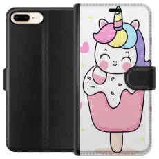 Gustaf - Pl&aring;nboksfodral till Apple iPhone 8 Plus med Glad enh&ouml;rning