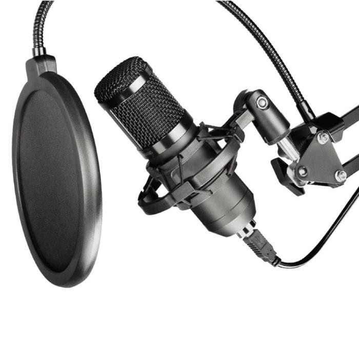 Art - Art Mikrofon USB Diaphragm Condenser Boom - Svart