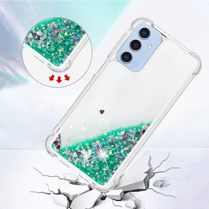 A-One Brand - Galaxy A17/A26 Mobilskal Glitter Quicksand TPU - Grön