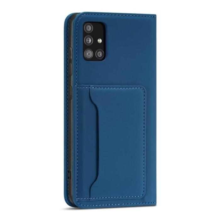 OEM - Xiaomi Redmi Note 11 Plånboksfodral Magnet Stand - Blå