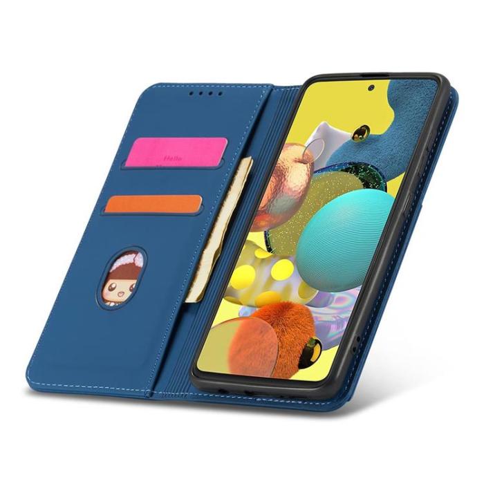 OEM - Xiaomi Redmi Note 11 Plånboksfodral Magnet Stand - Blå