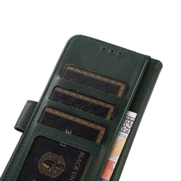 OEM - Samsung Galaxy A37 Plånboksfodral Konstläder Ställfunktion - Grön