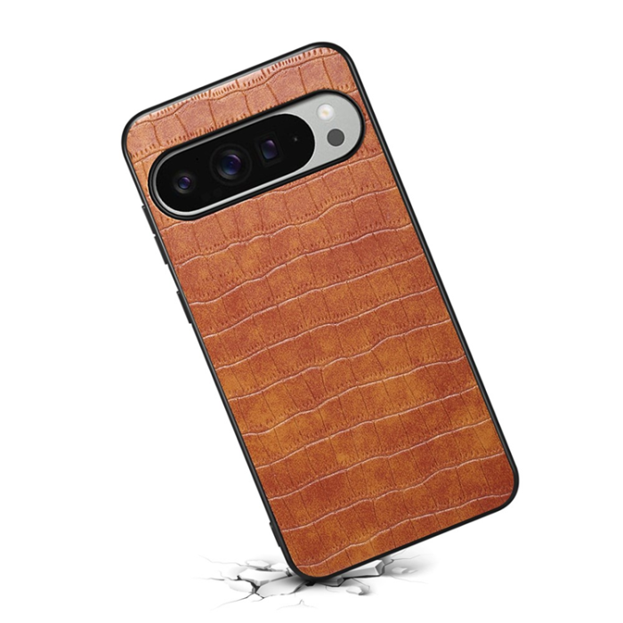 A-One Brand - Google Pixel 10 Pro XL Mobilskal Crocodile Texture - Brun
