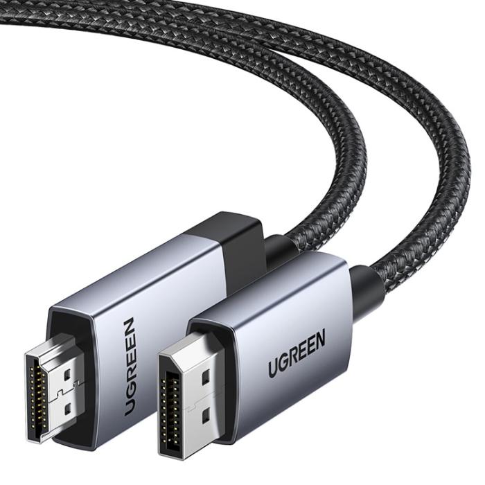 Ugreen - UGreen Kabel DisplayPort Till HDMI 1m - Grå