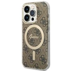 Guess - Guess iPhone 15 Pro Mobilskal MagSafe IML 4G - Brun
