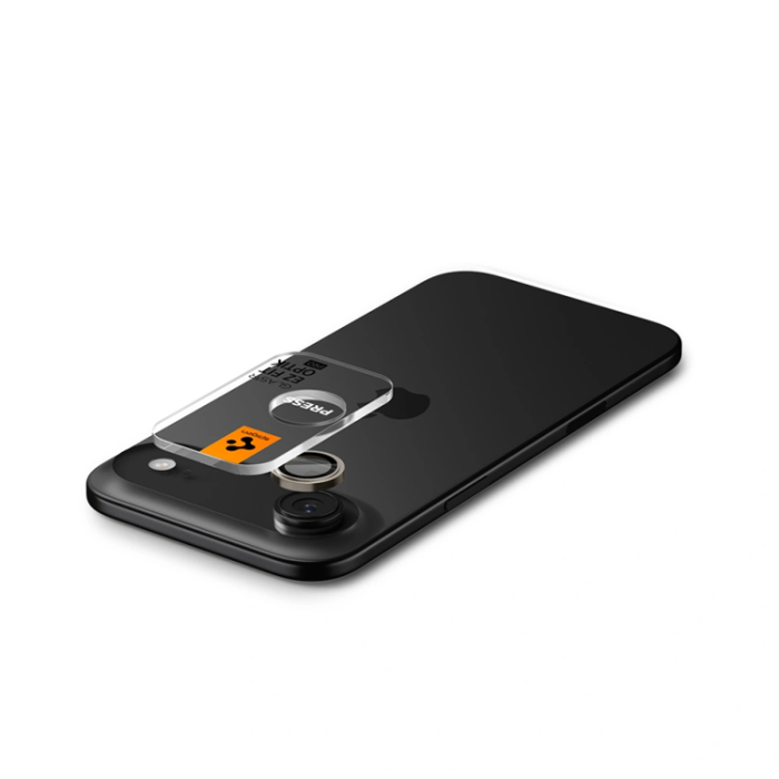 Spigen - [2-pack] Spigen iPhone Air Härdat Glas Kameraskydd EZ Fit - Svart