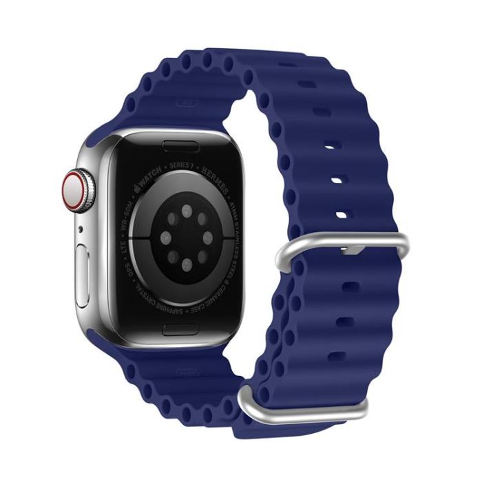 Dux Ducis - Dux Ducis Apple Watch 4/5/6/7/8/SE (38/40/41mm) Armband Silikon Ocean - Marinblå