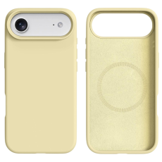 A-One Brand - iPhone 17 Air Mobilskal MagSafe Liquid Silikon+PC - Ljusgul