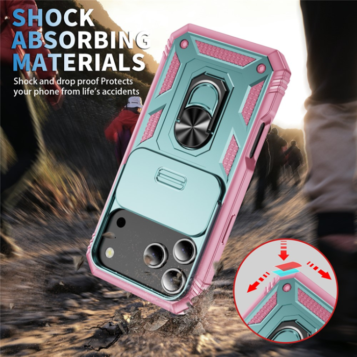 A-One Brand - iPhone 17 Pro Max Mobilskal Slide Camshield Kickstand