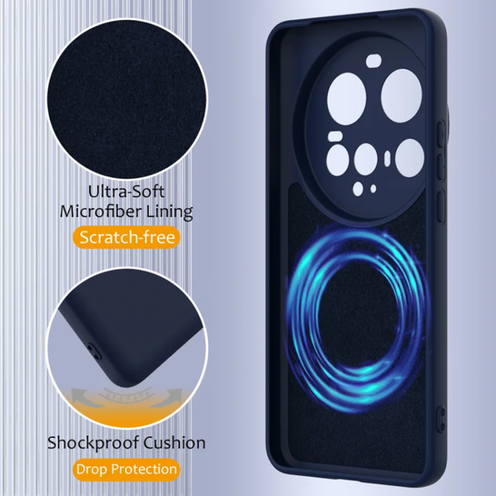 A-One Brand - Xiaomi 15 Ultra Mobilskal MagSafe Liquid Silikon - Mörkblå