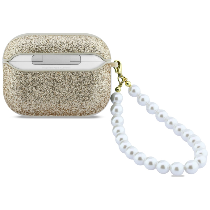 Guess - Guess AirPods Pro 3 Skal Glitter Pearl Strap