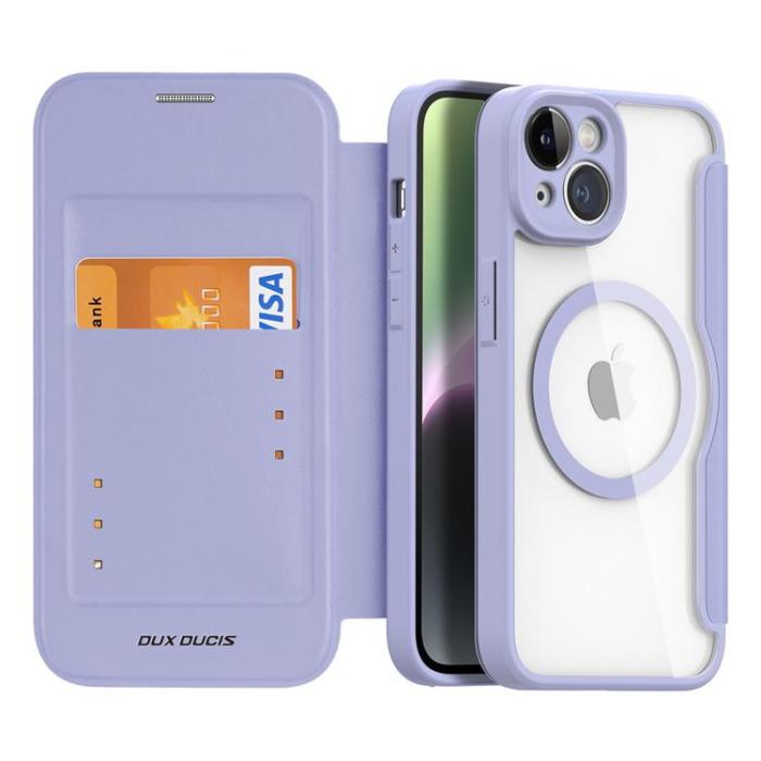 Dux Ducis - Dux Ducis iPhone 14 Plånboksfodral Magsafe Skin X Pro - Lila