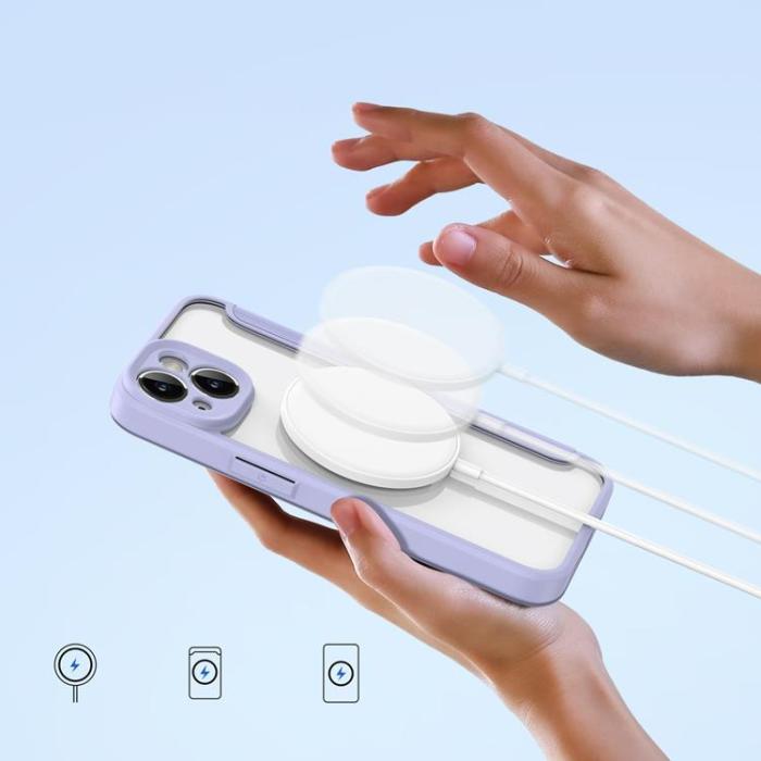 Dux Ducis - Dux Ducis iPhone 14 Plånboksfodral Magsafe Skin X Pro - Lila