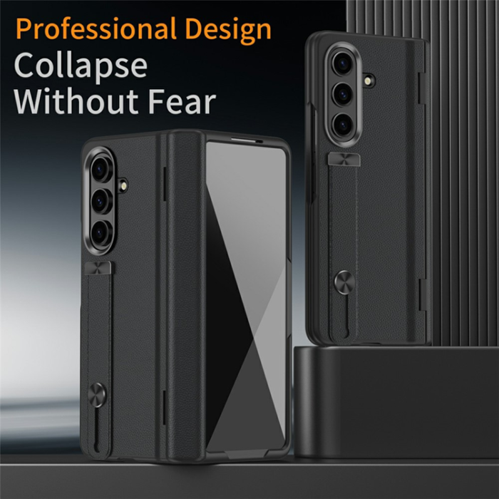 A-One Brand - Galaxy Z Fold 7 Mobilskal Kickstand Hard PC Anti-Drop - Svart