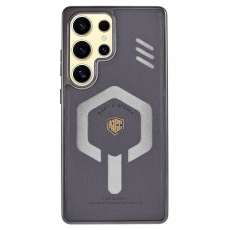 KIGC - KIGC Galaxy S25 Ultra Mobilskal MagSafe PC+TPU Läder - Grå