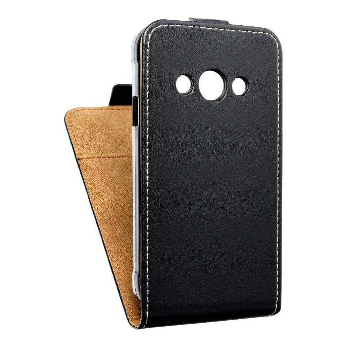UTGATT1 - Flip fodral med kortfack till Samsung Xcover 3 (g388F) Svart