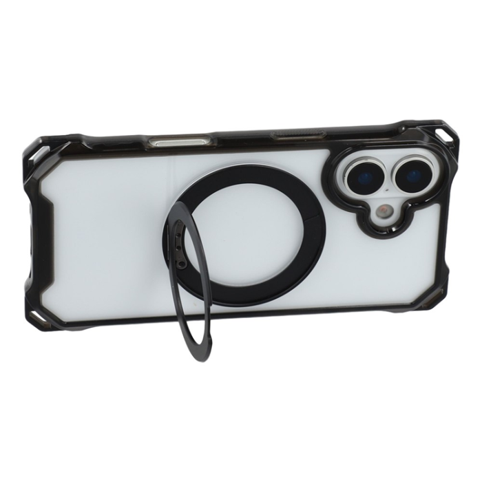 A-One Brand - iPhone 17 Mobilskal MagSafe Ring Kickstand - Svart