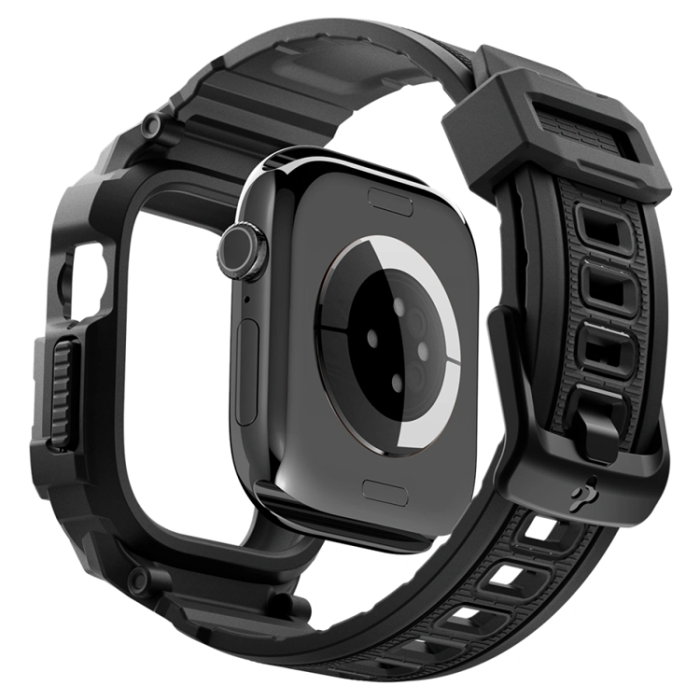 Spigen - Spigen Armband För Apple Watch 12 (46mm) Rugged Armor Pro - Matte Svart