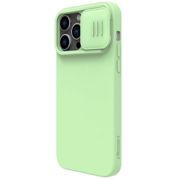 Nillkin - Nillkin iPhone 14 Pro Skal Magsafe CamShield Silicone - Grön