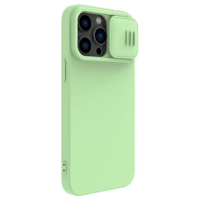 Nillkin - Nillkin iPhone 14 Pro Skal Magsafe CamShield Silicone - Grön