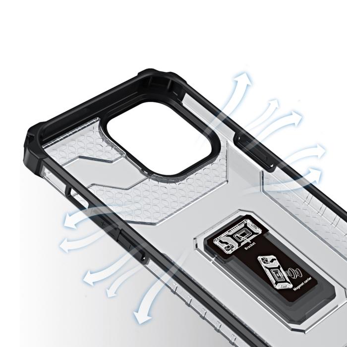 OEM - Crystal Ring Kickstand Skal iPhone 12 Pro - Röd