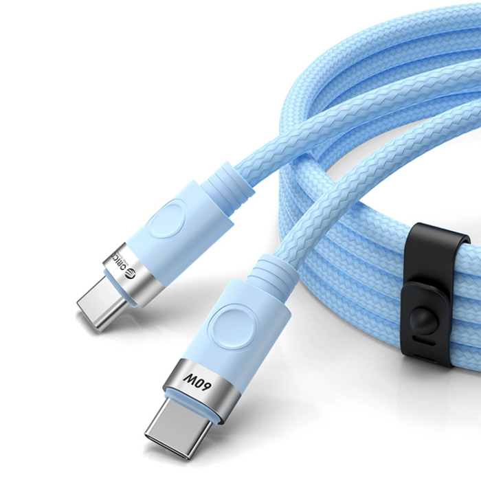 ORICO - Orico USB-C Till USB-C Kabel 60W 3A 1m CDX - Blå