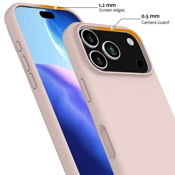 A-One Brand - iPhone 17 Pro Max Mobilskal MagSafe Silikon Anti-Drop - Rosa