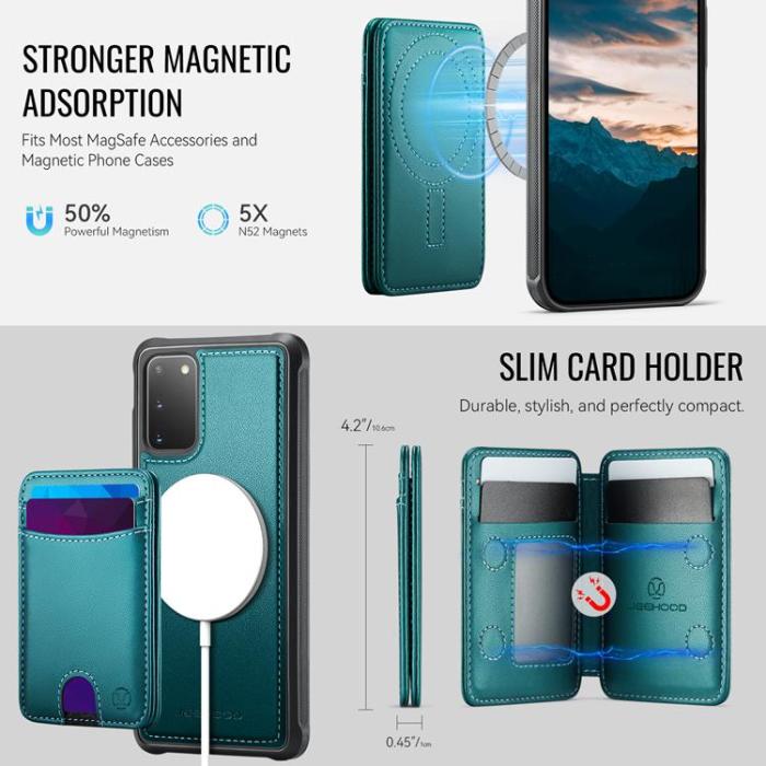 OEM - JEEHOOD Mobilskal till Samsung Galaxy S20 5G Konstläder - Blå