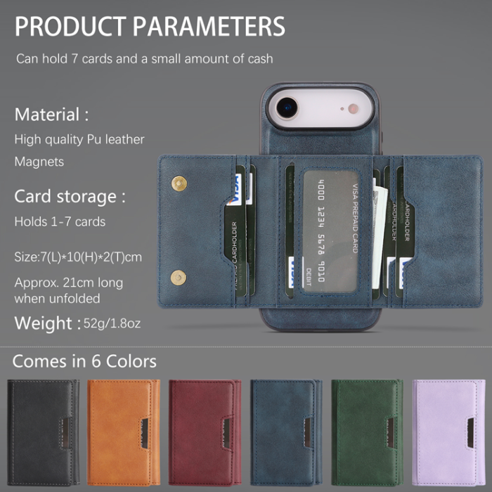 A-One Brand - iPhone Air Mobilskal MagSafe Kickstand Tri-fold Korthållare