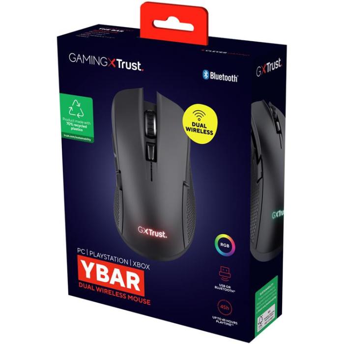 Trust - Trust GXT 931 Ybar Trådlös gamingmus Svart