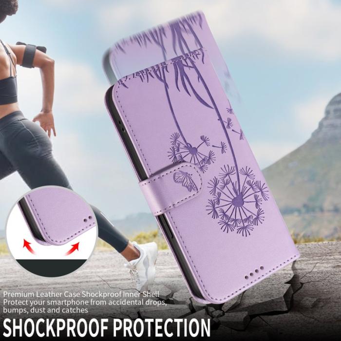 OEM - Samsung Galaxy A57 Plånboksfodral Konstläder Med Rem Dandelion - Lila