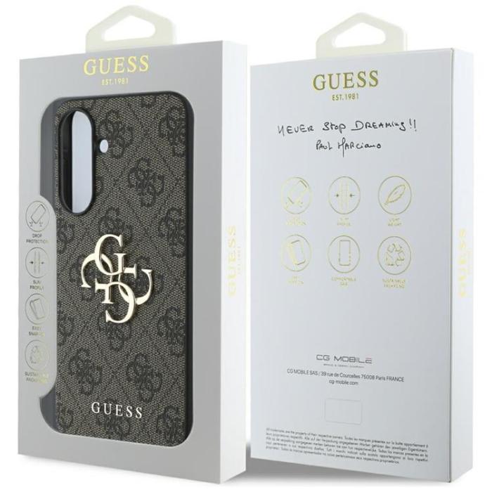 Guess - Guess Galaxy A56 Mobilskal Big 4G Logo Classic Logo - Brun