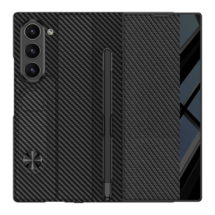 GKK - GKK Galaxy Z Fold 7 Plånboksfodral Pennfack Med Härdat Glas - Grön