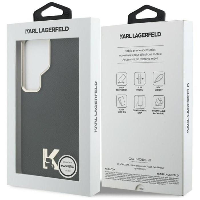 KARL LAGERFELD - Karl Lagerfeld Mobilskal För Galaxy S26 Ultra MagSafe K Metal Logo - Svart