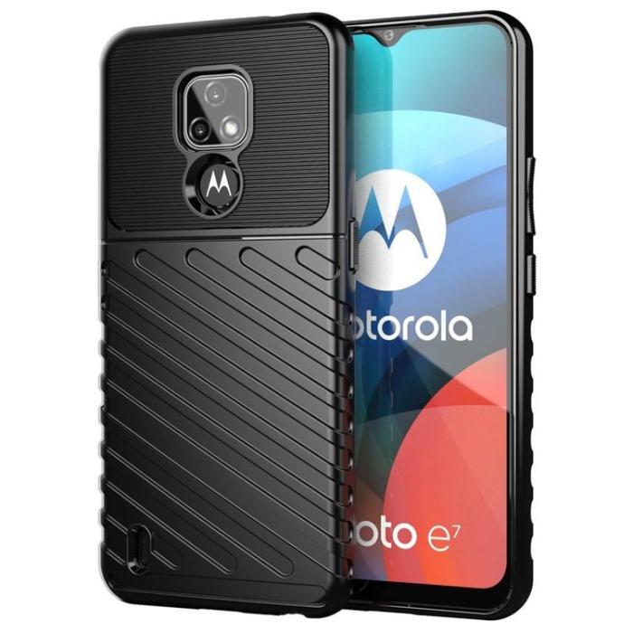 UTGATT - Motorola Moto E7 Skal Thunder Flexible Armored - Svart