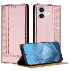 A-One Brand - iPhone 17 Plånboksfodral L Shaped Grid Pattern - Roséguld