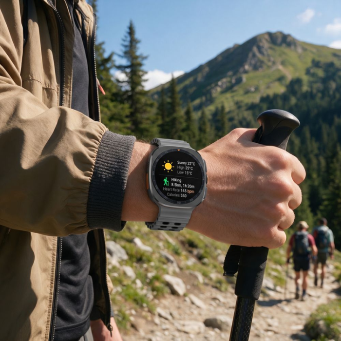 Tech-Protect - Tech-Protect Armband För Galaxy Watch Ultra (47mm) Icon Pro - Grå/Svart