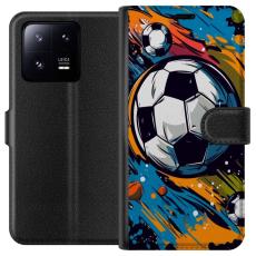 iSecrets - Pl&aring;nboksfodral till Xiaomi 13 Pro med Fotbollar