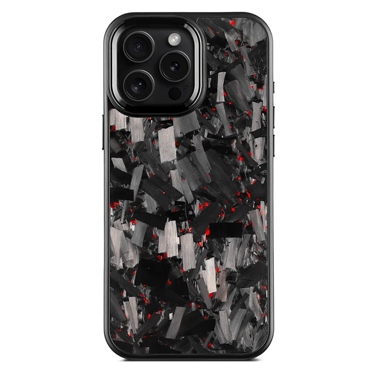 iPhone 16 Pro Max Mobilskal MagSafe Aramid Fiber med metallbåge - Röd | 2353 | AlltMobil