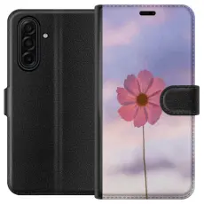Gustaf - Pl&aring;nboksfodral till Samsung Galaxy A17 5G med Rosa blomma