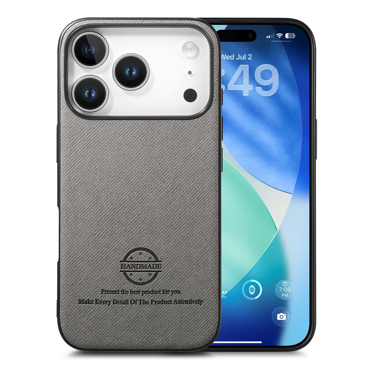 iPhone 17 Pro Mobilskal Trasa Läder - Grå | 2353 | AlltMobil