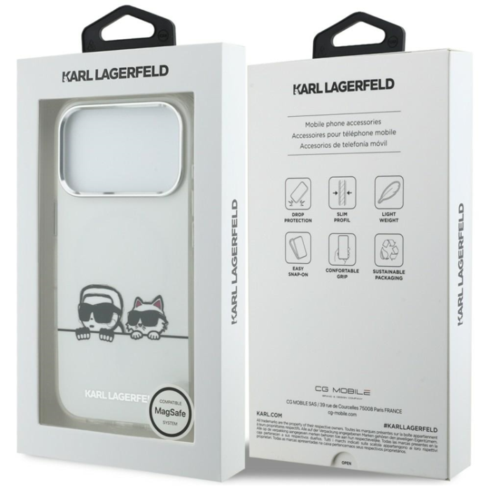 KARL LAGERFELD - Karl Lagerfeld Mobilskal För iPhone 17 Pro Magsafe IML Peekaboo Logo