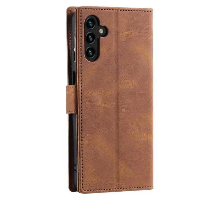 OEM - Plånboksfodral för Samsung Galaxy S26 Konstläder med handledsrem - Brun