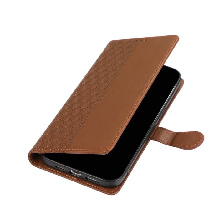 OEM - Mobilfodral för Samsung Galaxy S26 Konstläder med handledsrem - Brun