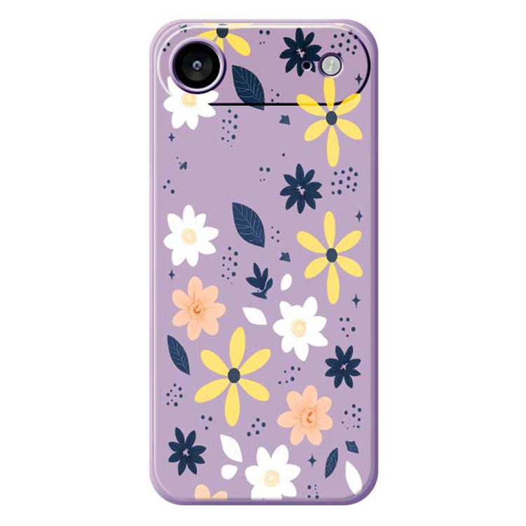 iPhone Air Mobilskal Colorful Floral Blue Leaves TPU - Lila | 2353 | AlltMobil