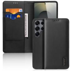 Dux Ducis - Dux Ducis Pl&aring;nboksfodral f&ouml;r Samsung Galaxy S26 Ultra &Auml;kta l&auml;der RFID - Svart