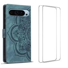 WANLONFENG - WANLONFENG Google Pixel 10 Pro Plånboksfodral Med 2 härdat glas