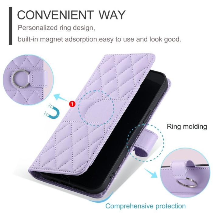 OEM - Plånboksfodral för Samsung Galaxy S26 Konstläder Ringhållare - Lila